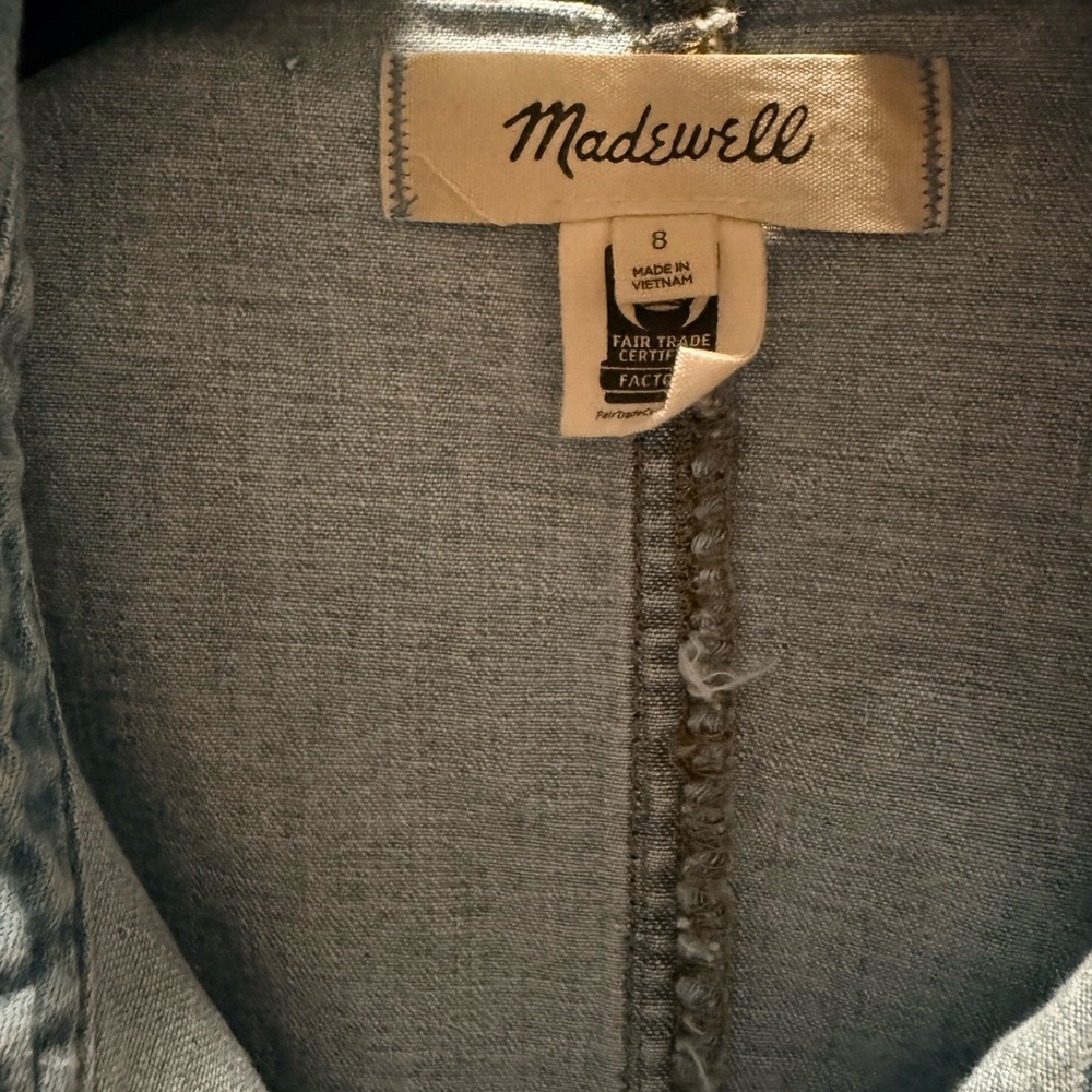 Madewell Blue Denim Button-Up Dress - Picture 3 of 4